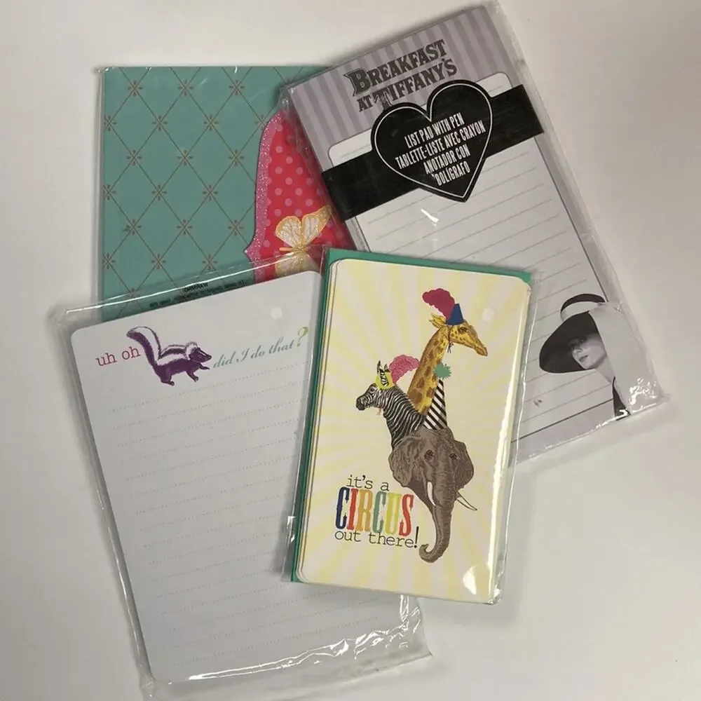 Stationary Mix, 1 Journal, 2 List Pads, 1 Notecards.  Gift or Keep for Yourself!